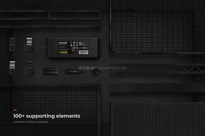 酒吧招牌霓虹灯特效PS样式模板